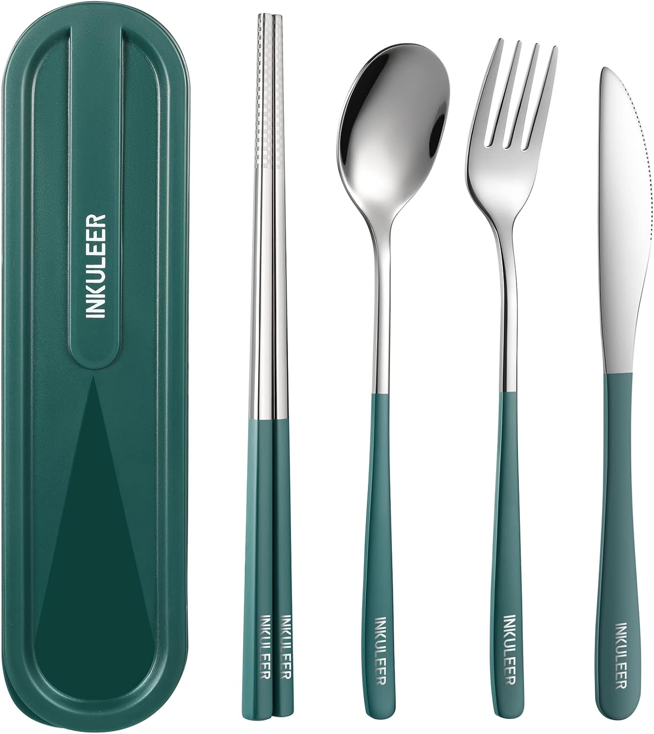 Travel cutlery set, Stainless Steel Cutlery, Reusable utensils set with case, Portable Silverware -18/8 Travel cutlery set, Stainless Steel Cutlery, Reusable utensils set with case, Portable Silverware -18/8